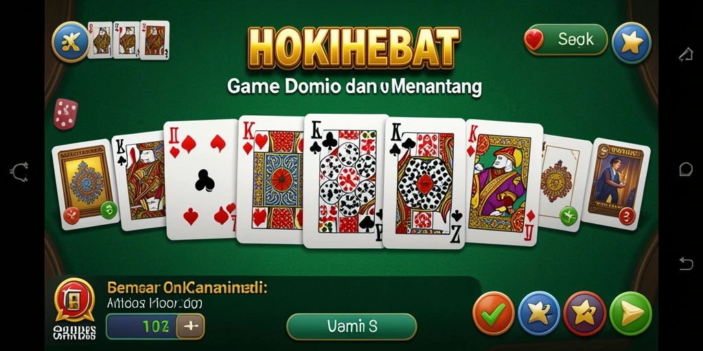 Tampilan gameplay HOKIHEBAT dengan grafis menarik dan interaksi pemain.