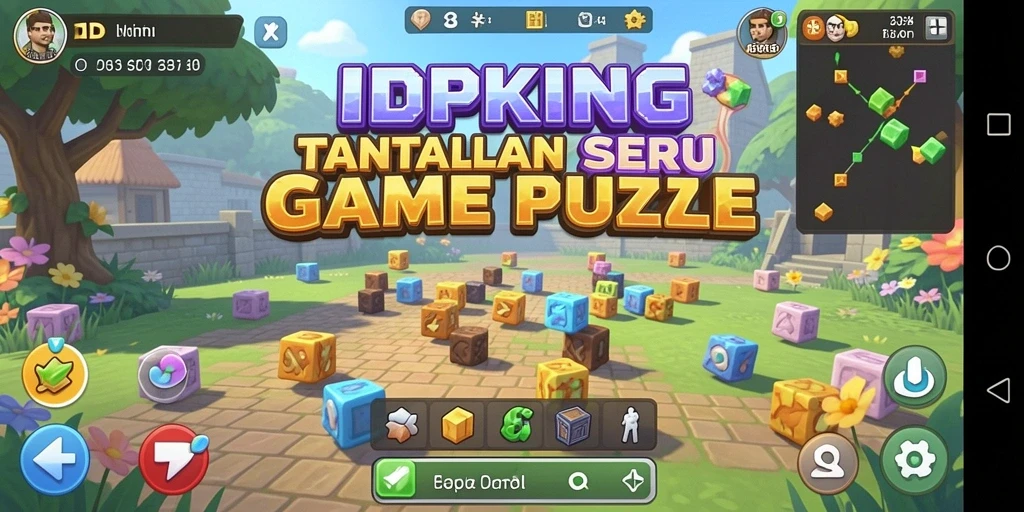 Tampilan menarik dari gameplay Puzzle IDPKING yang menantang.