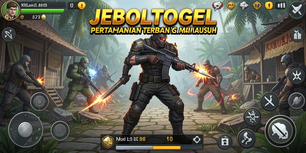 Tampilan screenshot dari gameplay JEBOLTOGEL yang penuh aksi Tower Defense.