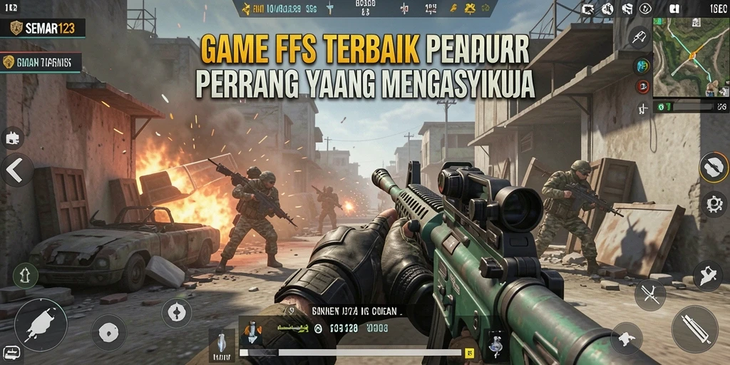 Tangkapan layar utama SEMAR123 menampilkan aksi tembak-menembak yang mendebarkan.